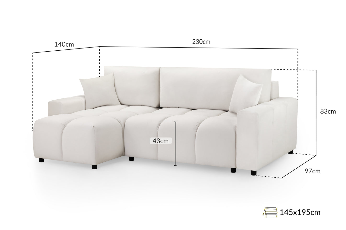 Luki Sofabed Universal Corner