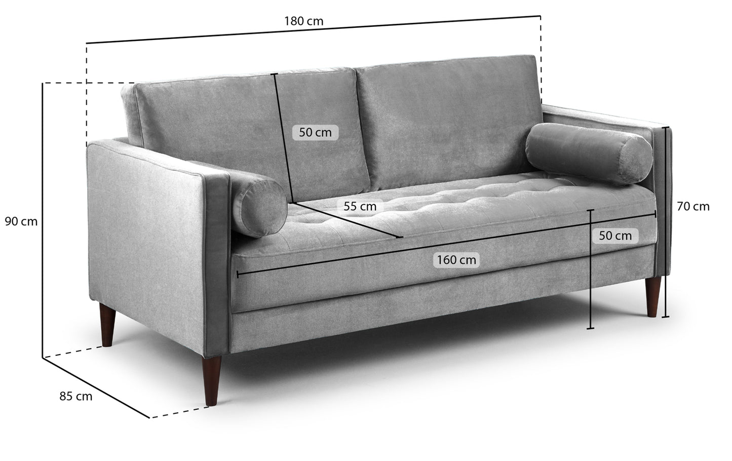 Harper Plush 3 Seater