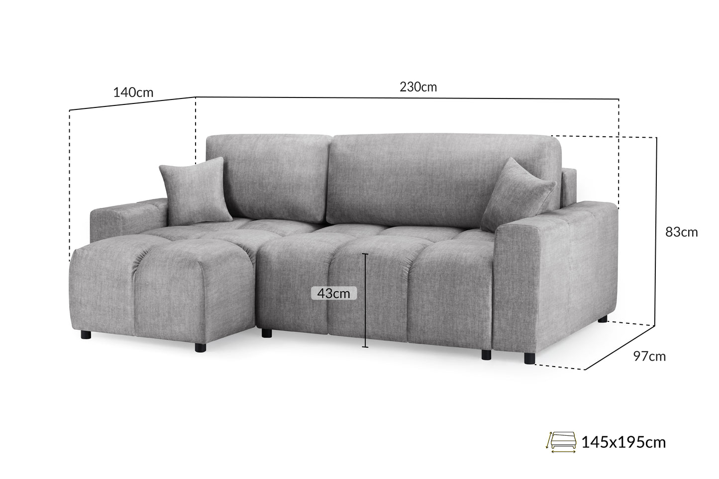 Luki Sofabed Universal Corner