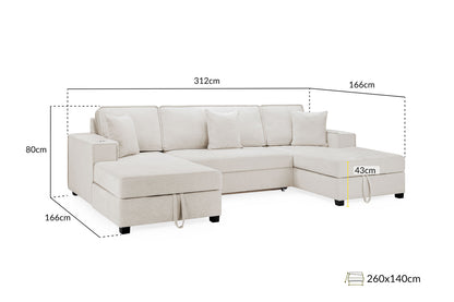 Milan Sofabed Universal Corner
